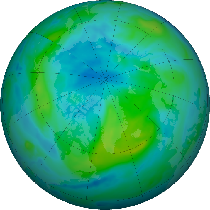 Arctic ozone map for 11 September 2020